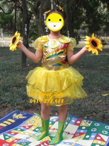 Thuê Trang phục múa thiếu nhi Cúc Vàng - Váy múa cho bé tại Hà Nội
