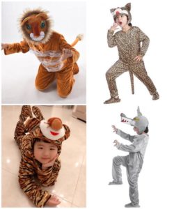 Cho thuê Trang phục thú hở mặt hổ báo sư tử chó sói ... tại Hà Nội