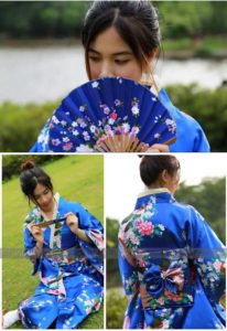 Cho thuê Áo yukata nữ Nhật Bản mùa xuân hè cho biểu diễn lễ hội tại Hà Nội