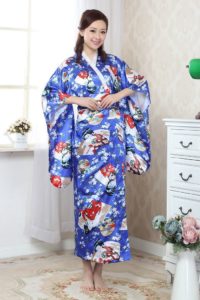 Cho thuê Áo Yukata Nhật Bản hình geisha tại Hà Nội