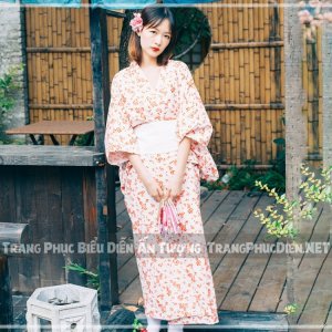 Cho thuê Áo Kimono nữ hoa cam 04 tại Hà Nội