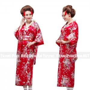 Thuê Áo Yukata nữ Nhật Bản in hoa - Trang phục Nhật Bản tại Hà Nội
