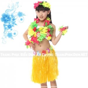 Thuê Trang phục Hawaii trẻ em - Váy múa cho bé tại Hà Nội