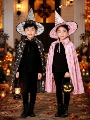 Áo choàng phù thủy pháp sư Halloween cho bé, cho thuê tại Hà Nội
