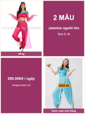 Trang phục công chúa Jasmine người lớn – 2 mẫu cho thuê tại Hà Nội