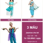Trang phục công chúa Jasmine cho bé – 3 mẫu cho thuê tại Hà Nội