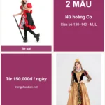 Trang phục Nữ hoàng Cơ – 2 mẫu cho thuê tại Hà Nội