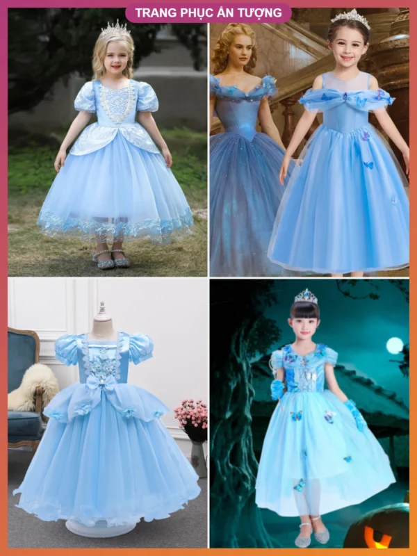 Váy công chúa Lọ Lem Cinderella cho bé gái cho thuê tại Hà Nội